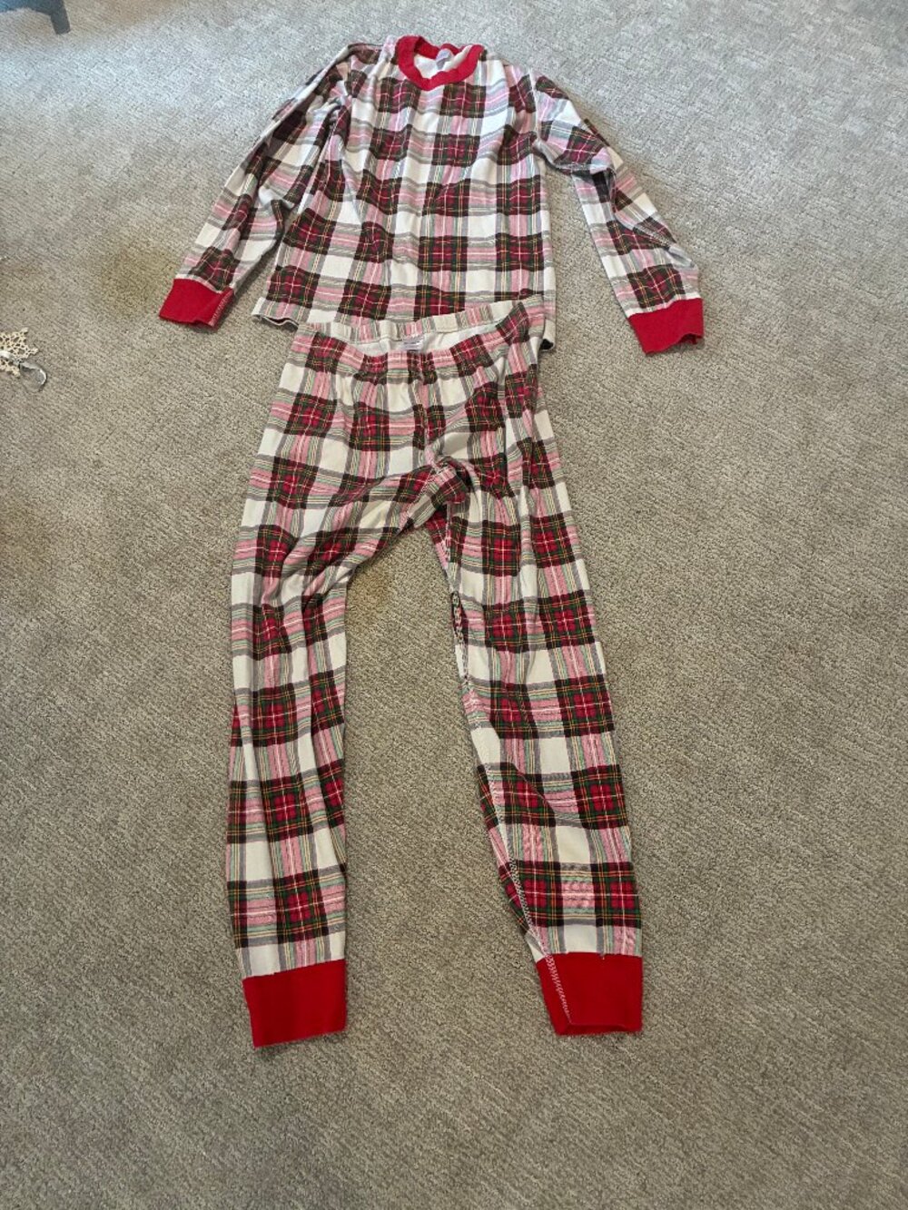 Hanna Anderson Plaid Pajamas Adult S  Organic Cotton
